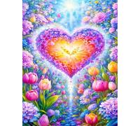 Jigsaw Puzzles for Adults 90 Pieces,Cartoon Heart Flowers jigsaw puzzle 25x20 cm Challenging DIY Puzzle for Home Decoration,Family puzzles Perfect for Game