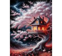 Jigsaw Puzzles for Adults 90 Pieces,Dream Treehouse jigsaw puzzle 25x20 cm Challenging DIY Puzzle for Home Decoration,Family puzzles Perfect for Game