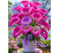 Jigsaw Puzzles for Adults 90 Pieces,Pink Calla Lily Flowers jigsaw puzzle 25x20 cm Challenging DIY Puzzle for Home Decoration,Family puzzles Perfect for Game