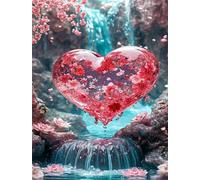 Jigsaw Puzzles for Adults 90 Pieces,Water Drop Heart Flower jigsaw puzzle 25x20 cm Challenging DIY Puzzle for Home Decoration,Family puzzles Perfect for Game