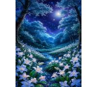 Jigsaw Puzzles for Adults 90 Pieces,Woodland Lily River jigsaw puzzle 25x20 cm Challenging DIY Puzzle for Home Decoration,Family puzzles Perfect for Game