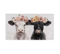Jigsaw Puzzles for Adults 900 Piece, Puzzle Educational Games, Challenging Puzzle Game for The Whole for Women, Gifts for Men, DIY Craft Puzzles for Home Decor Gifts, Theme: Flower Plateau Cattle h437