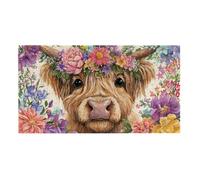 Jigsaw Puzzles for Adults 900 Piece, Puzzle Educational Games, Challenging Puzzle Game for The Whole for Women, Gifts for Men, DIY Craft Puzzles for Home Decor Gifts,Theme: Flower Highland Cattle h418