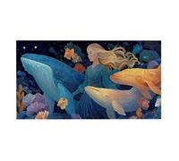 Jigsaw Puzzles for Adults 900 Piece, Puzzle Educational Games, Challenging Puzzle Game for The Whole for Women, Gifts for Men, DIY Craft Puzzles for Home Decoration Gifts, Theme: Coral Whale h-841