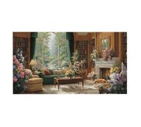 Jigsaw Puzzles for Adults 900 Piece, Puzzle Educational Games, Challenging Puzzle Game for The Whole for Women, Gifts for Men, DIY Craft Puzzles for Home Decor Gifts, Theme: Living Room Bookshelf h605