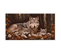 Jigsaw Puzzles for Adults 900 Piece, Puzzle Educational Games, Challenging Puzzle Game for The Whole for Women, Gifts for Men, DIY Craft Puzzles for Home Decoration Gifts, Theme: The Forest Wolf h-807