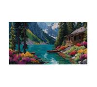 Jigsaw Puzzles for Adults 900 Piece, Puzzle Educational Games, Challenging Puzzle Game for The Whole for Women, Gifts for Men, DIY Craft Puzzles for Home Decor Gifts,Theme: Wooden House Landscape h735