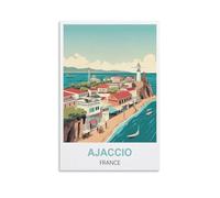 Jigsaw Puzzles for Adults，Ajaccio France Posters Educational Game jigsaw puzzle Suitable for Decompression and Wall Decor 38x26cm
