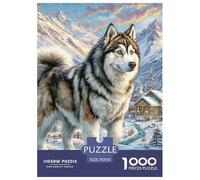 Jigsaw Puzzles for Adults Alaskan Malamute 1000 Pieces Educational Games Animal Theme Home Decoration Ladies' Gifts for Both Adults And Children 70x50cm/1000pcs
