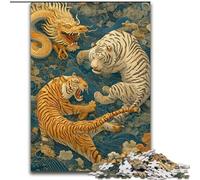 Jigsaw Puzzles for Adults Ancient Tiger Challenging Puzzles 26X38CM Relax & Challenge, Colorful Home Decor Art, for Friends