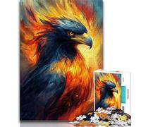Jigsaw Puzzles for Adults Animal Eagle Oil Painting Teenager Jigsaw,Stress Reliever Staycation Kill Time Parent-child Interaction (size 75x50cm)