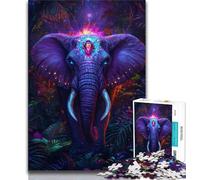 Jigsaw Puzzles for Adults Animal Magic Elephant Teenager Jigsaw,Stress Reliever Staycation Kill Time Parent-child Interaction (size 75x50cm)