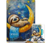 Jigsaw Puzzles for Adults Animal Sloth 1000 Piece Puzzle,Learning Educational Toys Family Games Gifts for Friends And Family (size 75x50cm)