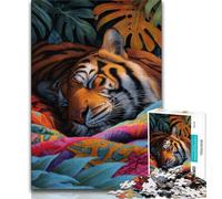 Jigsaw Puzzles for Adults Animal Tiger Adult Jigsaw,Family Game Stress Reliever Difficult Challenge Suitable for Couples 26x38cm