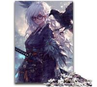 Jigsaw Puzzles for Adults Anime Crow Girl Help The Brain Exercise Addictive Toys to Cultivate Patience Suitable for Couples 50x75cm