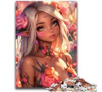 Jigsaw Puzzles for Adults Anime Elf Girl Help The Brain Exercise Addictive Toys to Cultivate Patience Suitable for Couples 50x75cm