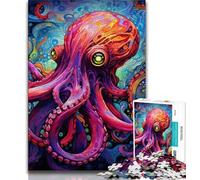 Jigsaw Puzzles for Adults Art Octopus Teenager Jigsaw,Stress Reliever Staycation Kill Time Parent-child Interaction (size 75x50cm)