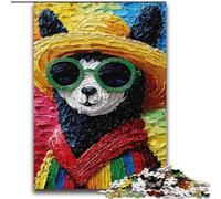 Jigsaw Puzzles for Adults Artistic Alpaca Challenging To Complete But Fun And Humorous Unique Home Decor And Gifts 70x100cm