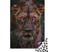 Jigsaw Puzzles for Adults Artistic Lion 500 Piece Puzzle Wood Jigsaw for Adults & Age 18 Years Up Great Gifts for Christmas 500pcs (52x38cm)