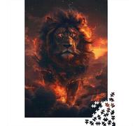 Jigsaw Puzzles for Adults Artistic Lion 500 Piece Puzzle Wooden Puzzle for Adults And Age 18 Years Up Challenging Game Puzzles 500pcs (52x38cm)