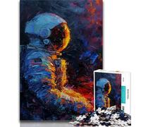 Jigsaw Puzzles for Adults Astronaut Praying 1000 Pieces for Adults,Stress Reliever Staycation Kill Time Home Decoration Toys (size 75x50cm)