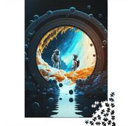 Jigsaw Puzzles for Adults Astronaut1 1000 Piece Puzzle Wooden Puzzles for Adults And Age 18 And Up Family Activity 1000pcs (75x50cm)