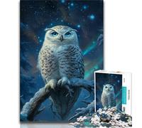 Jigsaw Puzzles for Adults Aurora Owl Teenager Jigsaw,Stress Reliever Staycation Kill Time Parent-child Interaction (size 38x26cm)