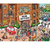Jigsaw Puzzles For Adults - Back to School Chaos - 1000 Piece Jigsaw Puzzles For Adults, Teens, Kids | Made In The UK | Recycled Puzzleboard | Funny Cartoon Puzzles