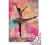 Jigsaw Puzzles for Adults Ballet Dance 500 Piece Puzzle Wooden Jigsaw Puzzle for Adults & Age 18 Years Up Toy Wall Decor 500pcs (52x38cm)