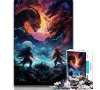 Jigsaw Puzzles for Adults Battle between Ninjas 1000 Piece Jigsaw,Challenging Family Activity Games DIY Toy for Home Wall Decor Gifts 75x50cm