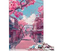 Jigsaw Puzzles for Adults Beautiful Village Pastel 500 Pieces Jigsaw Puzzles Wooden Creative Jigsaw Puzzle for Adults Family Educational Game for Adult & Teenagers 500pcs (52x38cm)