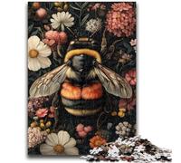 Jigsaw Puzzles for Adults Bee Flowers Help The Brain Exercise Addictive Toys to Cultivate Patience Suitable for Couples 26x38cm