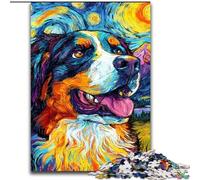 Jigsaw Puzzles for Adults Bernese Mountain Dog, Family Game Stress Reliever Difficult Challenge A Work of Art for Ages 14+ (Size 26x38cm)