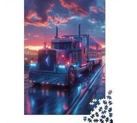 Jigsaw Puzzles for Adults Big Truck 500 Piece Puzzle Wood Jigsaw for Adults & Age 18 Years Up Great Gifts for Christmas 500pcs (52x38cm)
