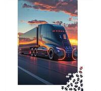 Jigsaw Puzzles for Adults Big Truck 500 Piece Puzzle Wooden Jigsaw Puzzle for Adults & Age 18 Years Up Toy Wall Decor 500pcs (52x38cm)