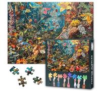 Jigsaw Puzzles for Adults, Biological World 1000 Piece Jigsaw Puzzle, Rich Ecosystem Puzzles, Animals and Plants Adults Puzzle Finished Size 50x70cm