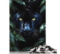 Jigsaw Puzzles for Adults Black Panther Close-Up Puzzles for Adults 500 Pieces Creative Wooden Puzzles Intellectual Toy Family Games 500pcs (52x38cm)