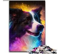 Jigsaw Puzzles for Adults Border Collie Jigsaw Puzzles for Adults size : 26x38cm for Travel Lovers & Couples, Challenging Toy