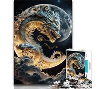 Jigsaw Puzzles for Adults Brave Dragon 1000 Piece Puzzle,Toys Educational Games Stress Relieving Unique Birthday And Gifts 75x50cm
