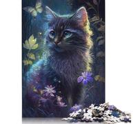 Jigsaw Puzzles for Adults Cat Flower Galaxy 1000 Piece Jigsaw Puzzle Cardboard Puzzle for Adults & Kids Age 12 Years Up Educational Toys size : 38x26cm