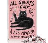 Jigsaw Puzzles for Adults Cat-themed Party Invitation 500 Pieces Jigsaw Puzzles Wooden Creative Jigsaw Puzzle for Adults Family Educational Game for Adult & Teenagers 500pcs (52x38cm)