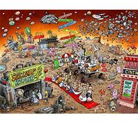 Jigsaw Puzzles For Adults - Chaos In Space - 1000 Piece Jigsaw Puzzles For Adults, Teens, Kids | Made In The UK | Recycled Puzzleboard | Funny Cartoon Puzzles