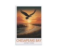Jigsaw Puzzles for Adults，Chesapeake Bay United States Puzzles Micro Pieces Challenging Difficult Puzzles Christmas Birthday Gift Game Toys 70x100cm