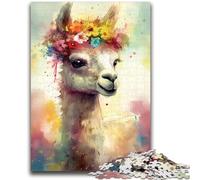 Jigsaw Puzzles for Adults Colourful Baby Alpaca 1000 Piece Puzzle,Toys Educational Games Stress Relieving Unique Birthday And Gifts (75x50cm)