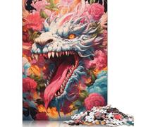 Jigsaw Puzzles for Adults Colourful Graffiti Flying Dragon Jigsaw for Adults Puzzle Toys Family Games Puzzle Decorative Home 1000pcs (75x50cm)