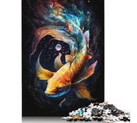 Jigsaw Puzzles for Adults Cosmic Koi 8 1000 Piece Jigsaw Puzzle Wooden Jigsaw Puzzle Suitable for Adults for Home Decoration 1000pcs (75x50cm)