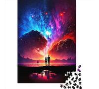 Jigsaw Puzzles For Adults Couple Galaxy Landscape Paper Puzzle 1000 Piece Creative Rectangular Jigsaw Brain Teasers Game 1000pcs (38x26cm)