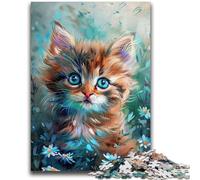 Jigsaw Puzzles for Adults Cute Colourful Kitten 1000 Piece Jigsaw,Challenging Family Activity Games DIY Toy for Home Wall Decor Gifts (26x38cm)