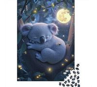 Jigsaw Puzzles for Adults Cute_sleeping_koala Puzzles for Adults 500 Pieces Creative Wooden Puzzles Intellectual Toy Family Games 500pcs (52x38cm)