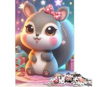 Jigsaw Puzzles for Adults Cute Squirrel 500 Piece Puzzle Wooden Puzzles for Adults And Age 18 And Up Family Activity 500pcs (52x38cm)